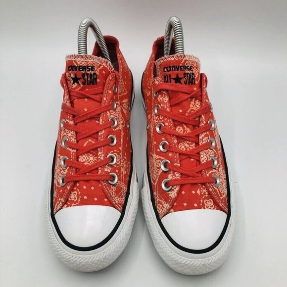 Converse Red Bandana Print Sneakers - Picture 4 of 11